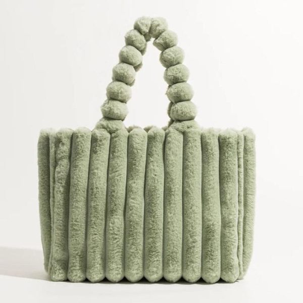sac bandoulière tendance en fausse fourrure
