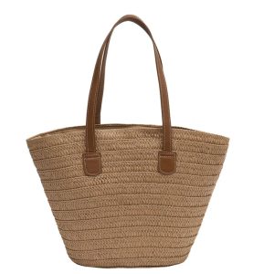 panier cabas pour femme en paille