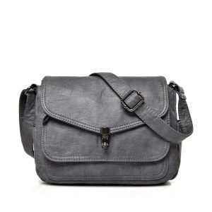 sac bandoulière gris élégant