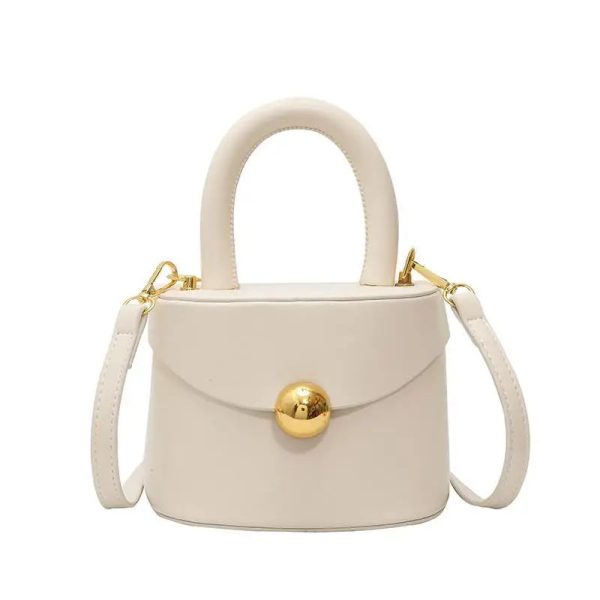 sac Femme Seau Chic et Luxueux en blanc cassé
