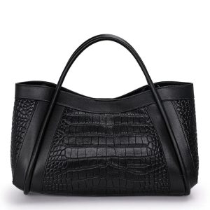 sac bandoulière tendance noir en cuir