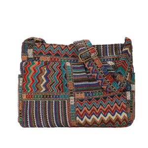Sac bandoulière ethnique en tissu coloré