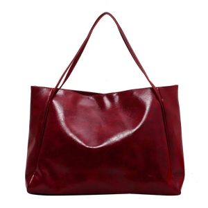Sac Cabas Style Tote Bag Pratique et Raffiné rouge