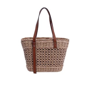 sac à main panier vintage et marron