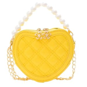 sac pour petite fille au design de coeur rose