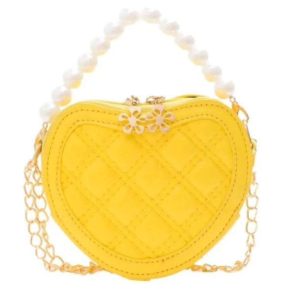 sac pour petite fille au design de coeur rose