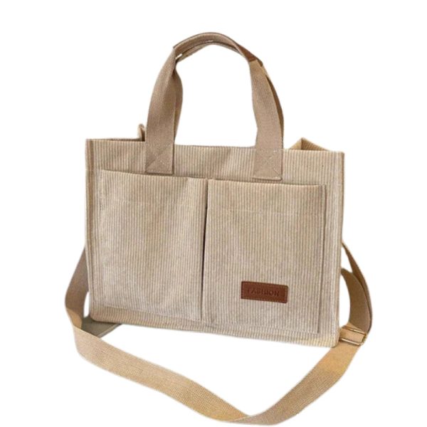 sac velours cotelé élégant