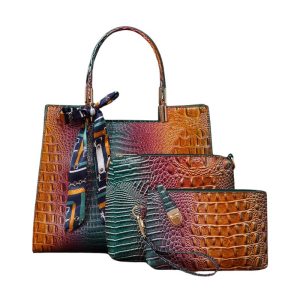 sac bandoulière tendance au motif crocodile