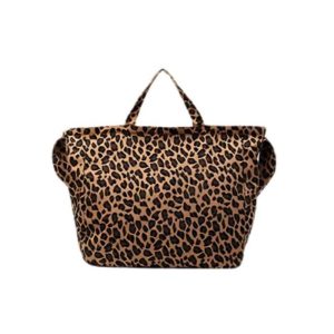 grand sac à main léopard en nylon