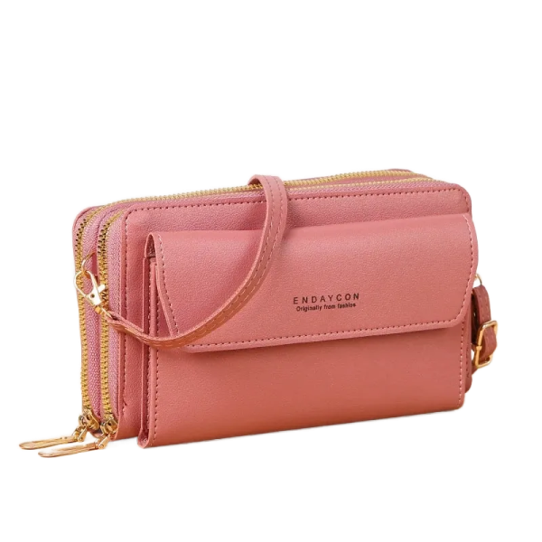 pochette téléphone en cuir synthétique