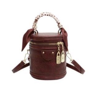 sac femme seau vintage marron