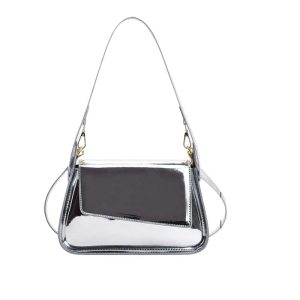 sac à main baguette finition métallisée