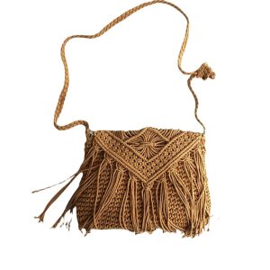 sac à main vintage en coton tissé