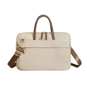 sac ordinateur femme beige