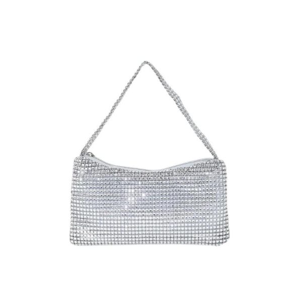 sac bandoulière tendance argenté