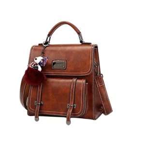 sac cartable femme marron vintage