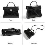sac pratique en cuir noir