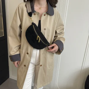 Sac banane noir femme